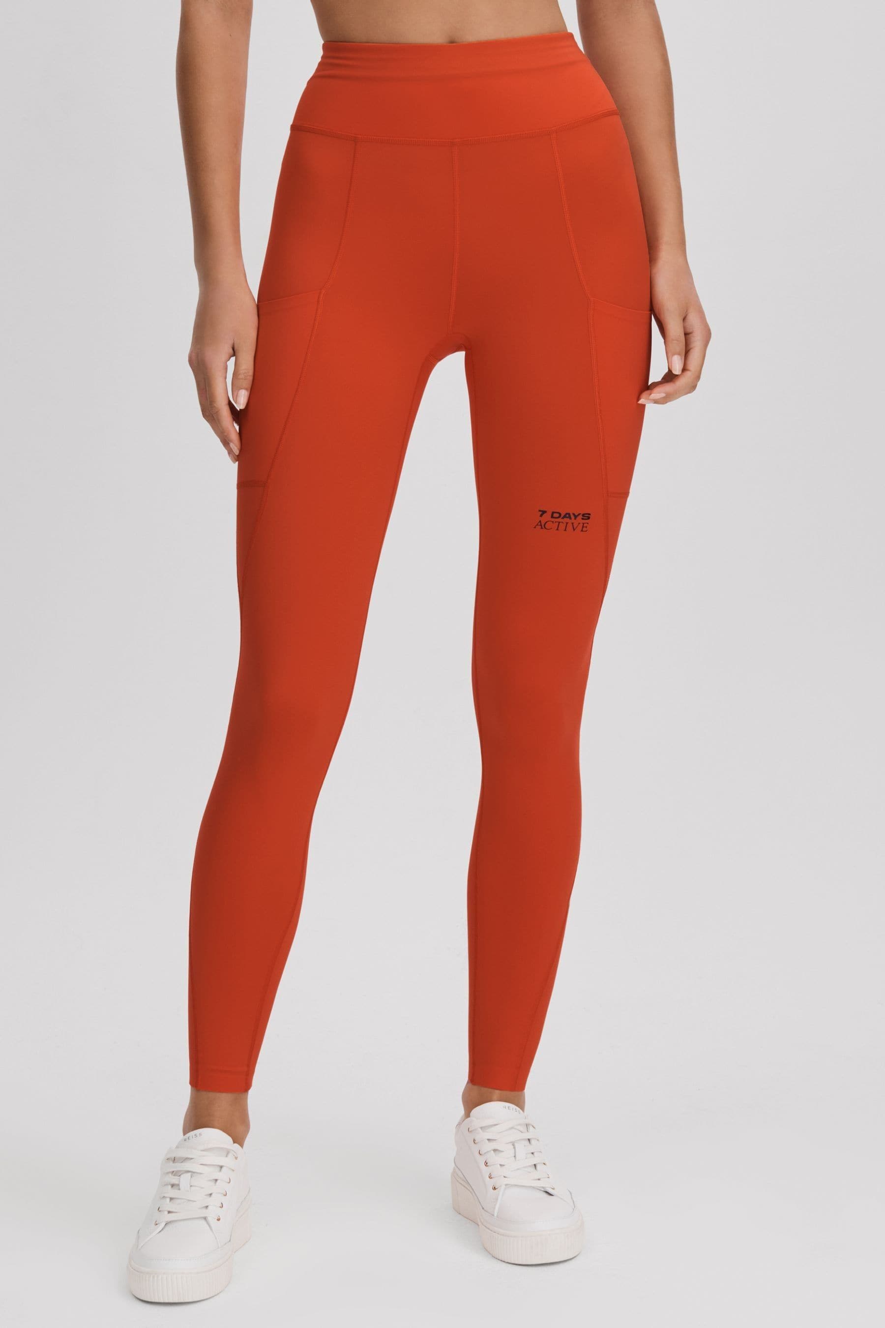 Shop 7 Days Active High Rise Leggings In Tomato Red