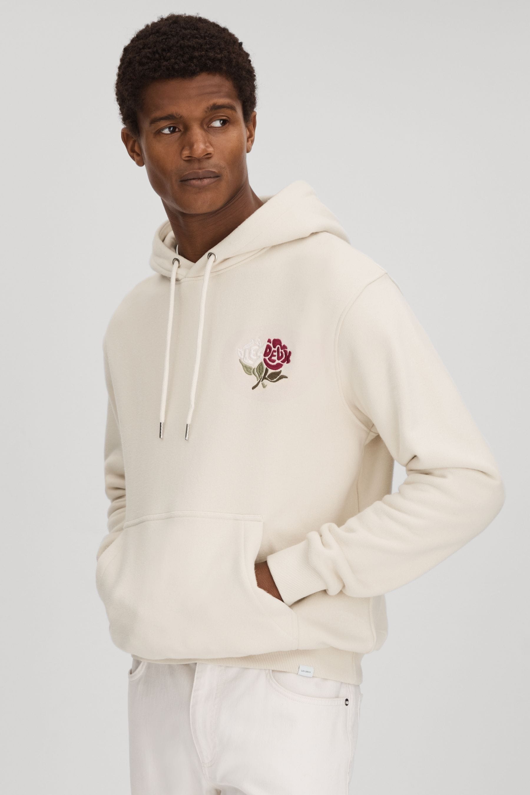 Les Deux Cotton Hoodie In Ivory
