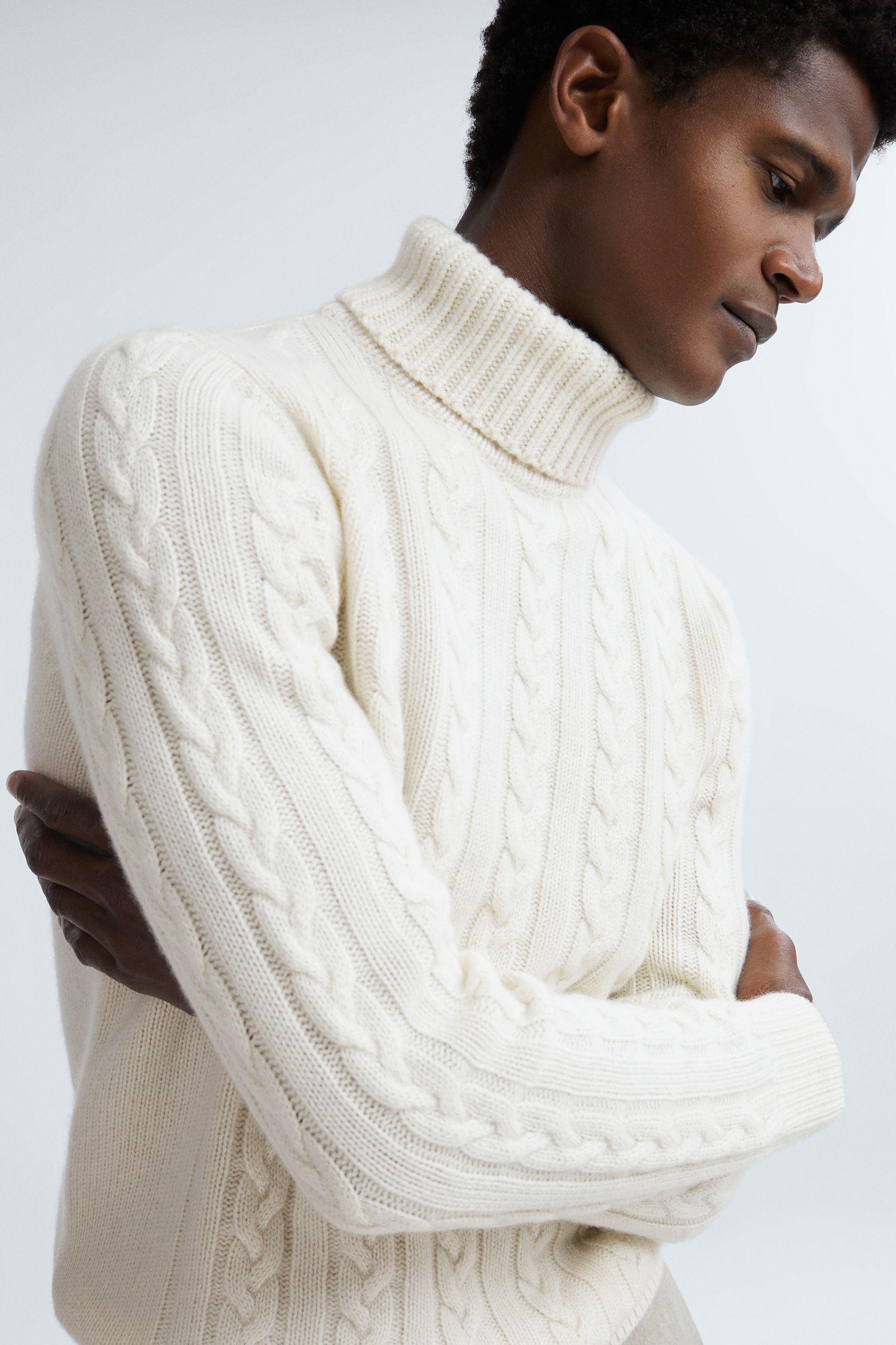 Cashmere cable deals knit jumper
