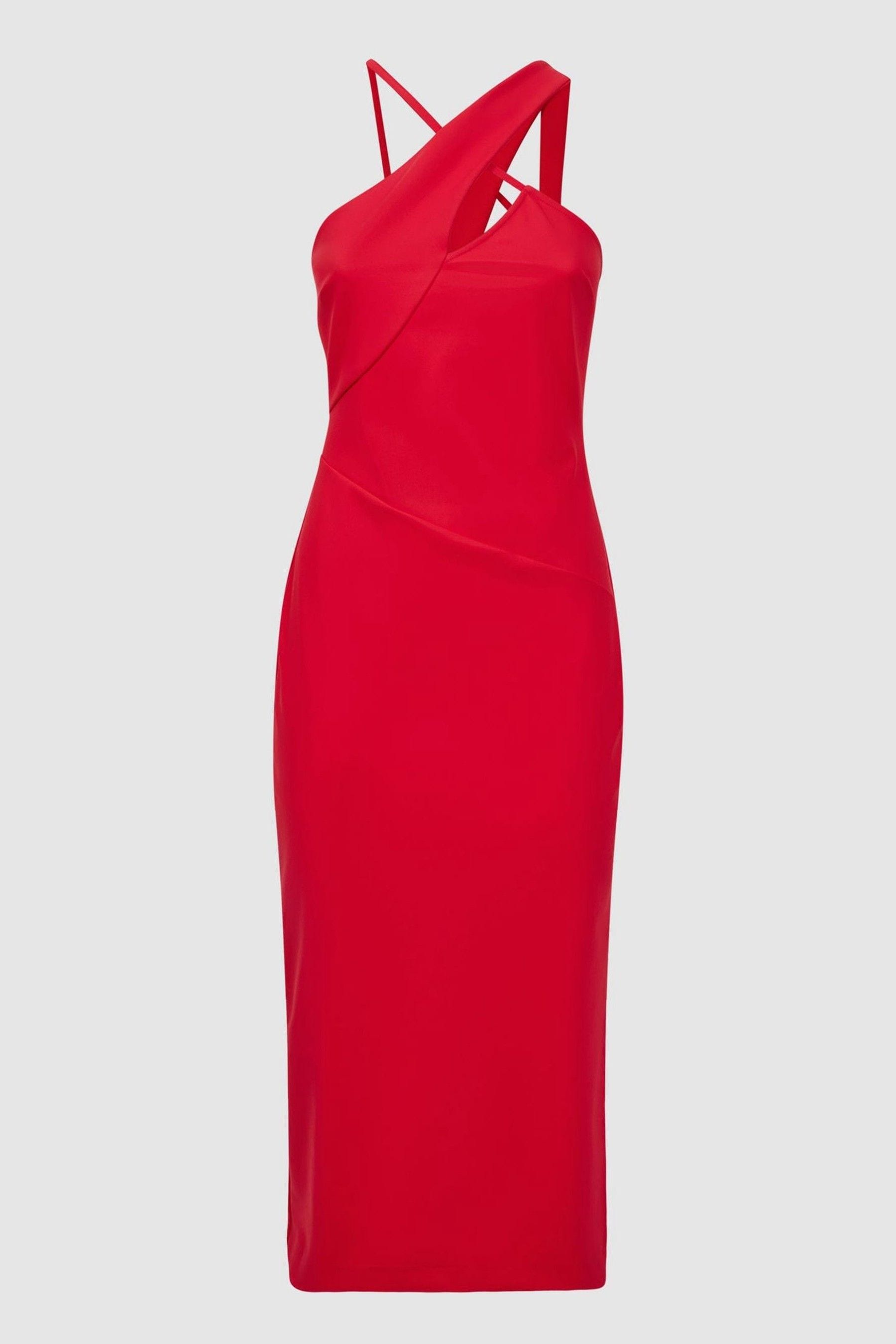 Halle - Red Bodycon Cut-Out...