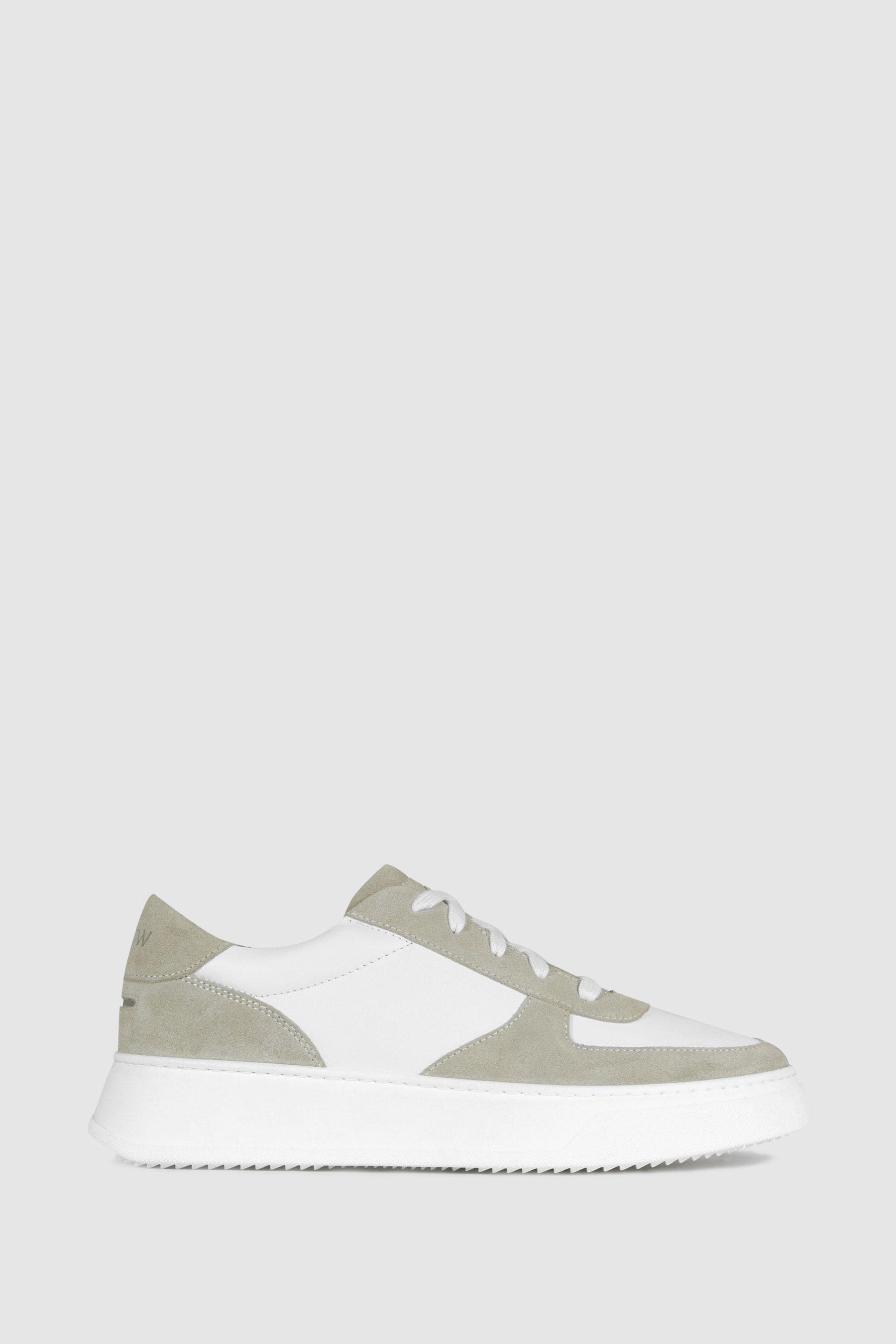 Unseen Footwear Leather Marais Trainers In Off White