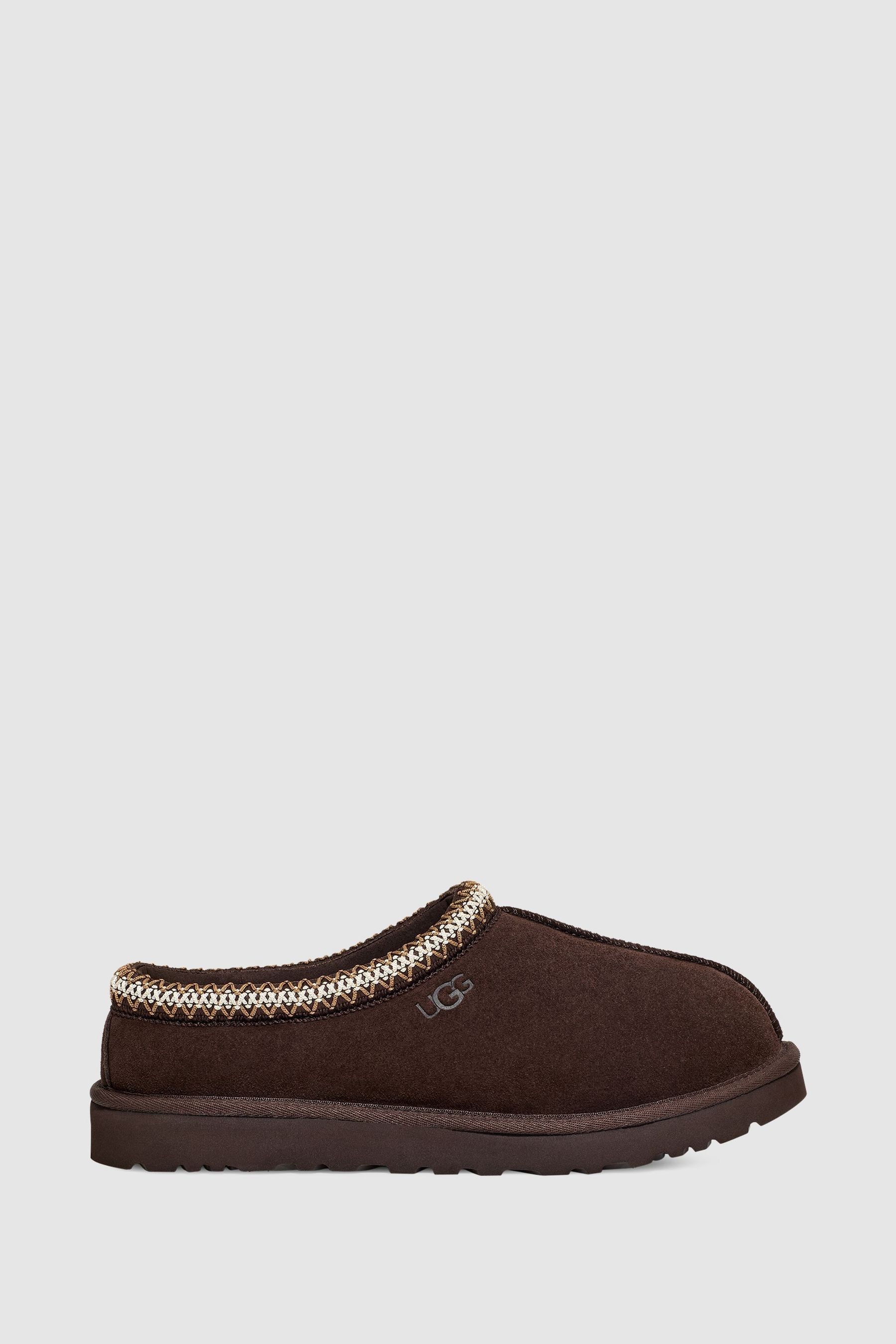 Shop Ugg Tasman Suede Slippers In Dusted Cocoa