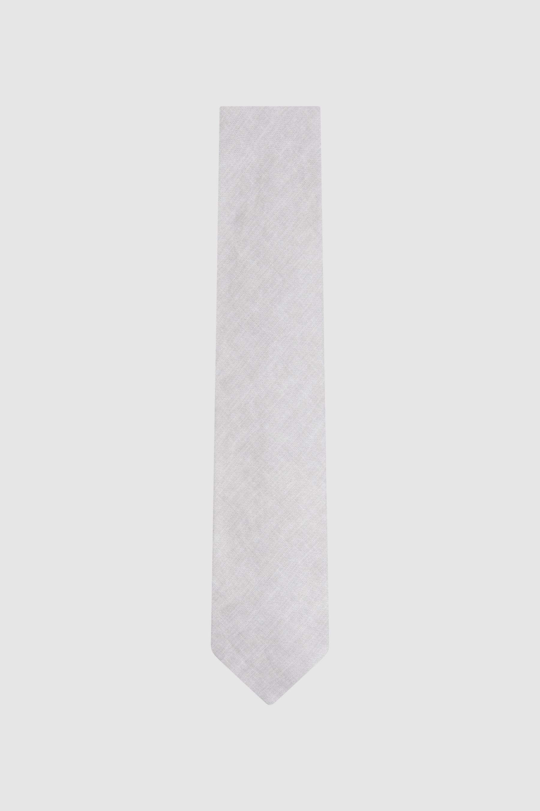 Shop Reiss Vitali - Soft Ice Linen Tie, One