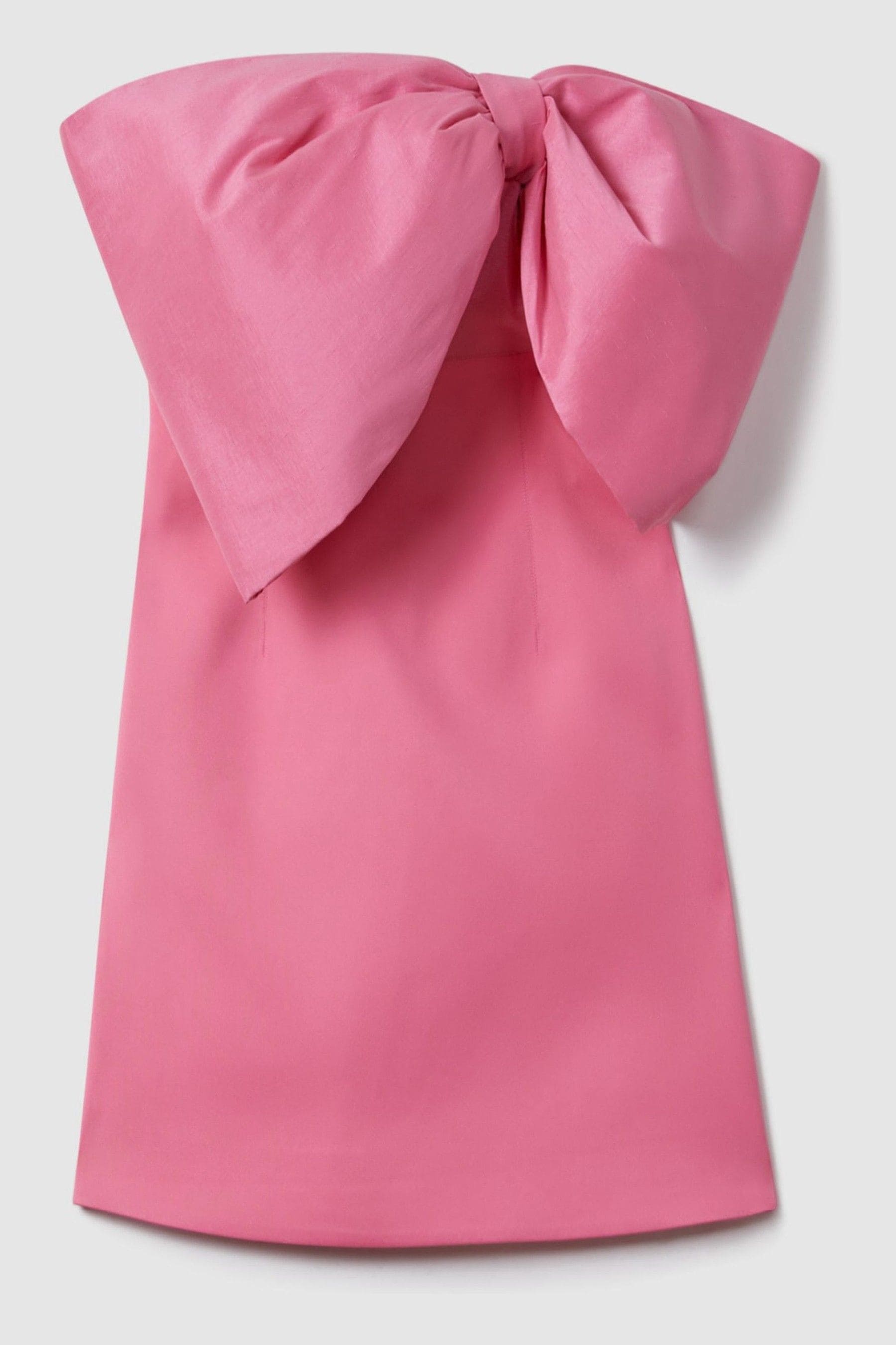 Shop Rachel Gilbert Bow Mini Dress In Pink