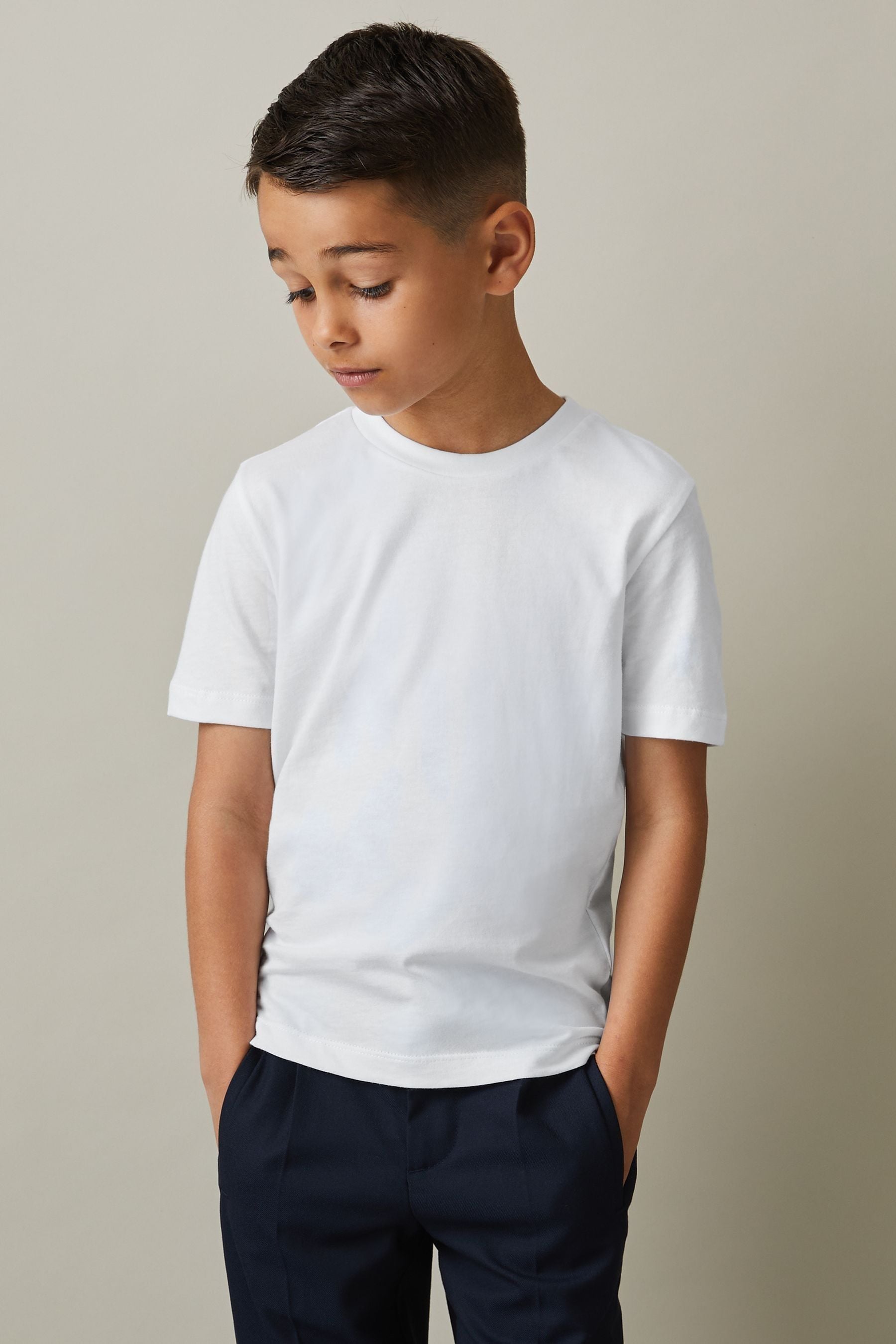 Reiss 3 - White Bless 3 Pack Three Pack Of Crew Neck T-shirts, Uk 7-8 Yrs