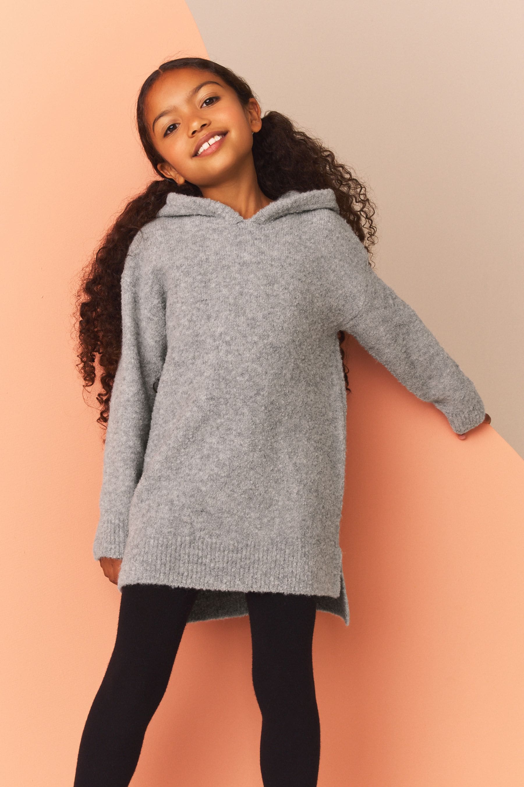 girls grey wool dress Girls 4-12 NEXT Grey Sequin Sweater Dress