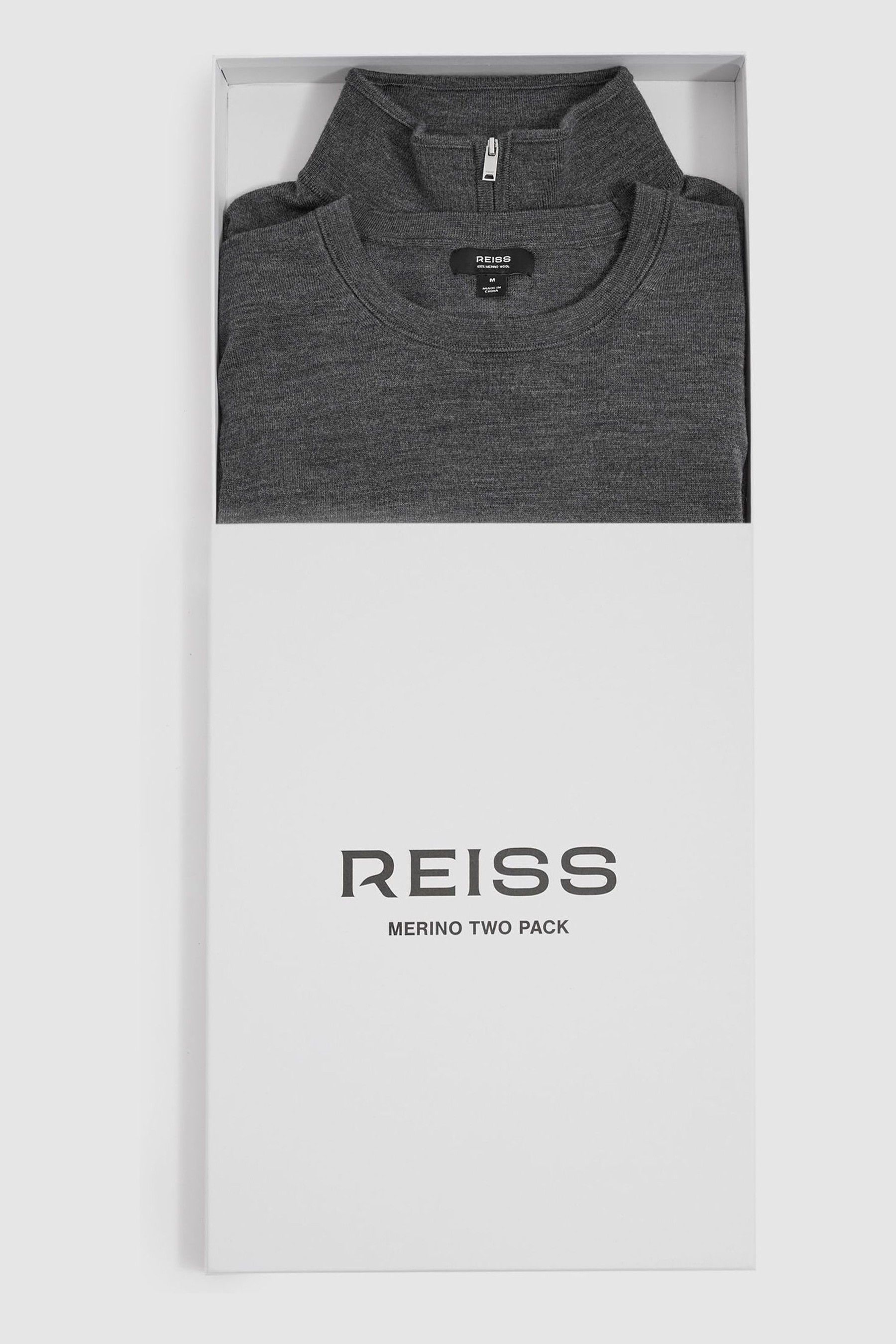 Reiss Men'S Grey Wool Jumper, Size: Xl