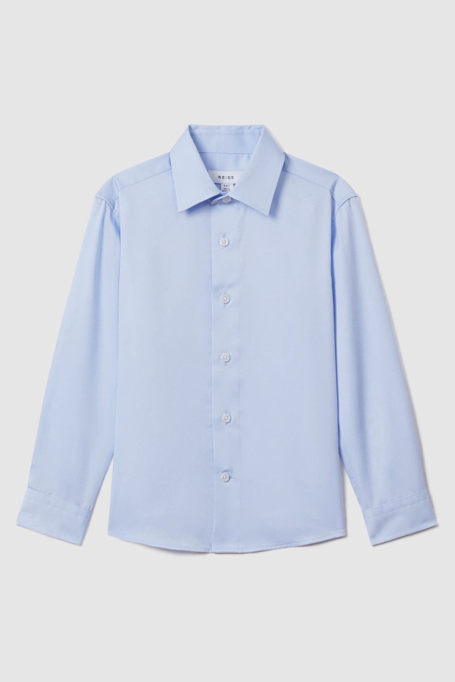 Shop Reiss Remote - Soft Blue Teen Slim Fit Cotton Shirt, Uk 13-14 Yrs