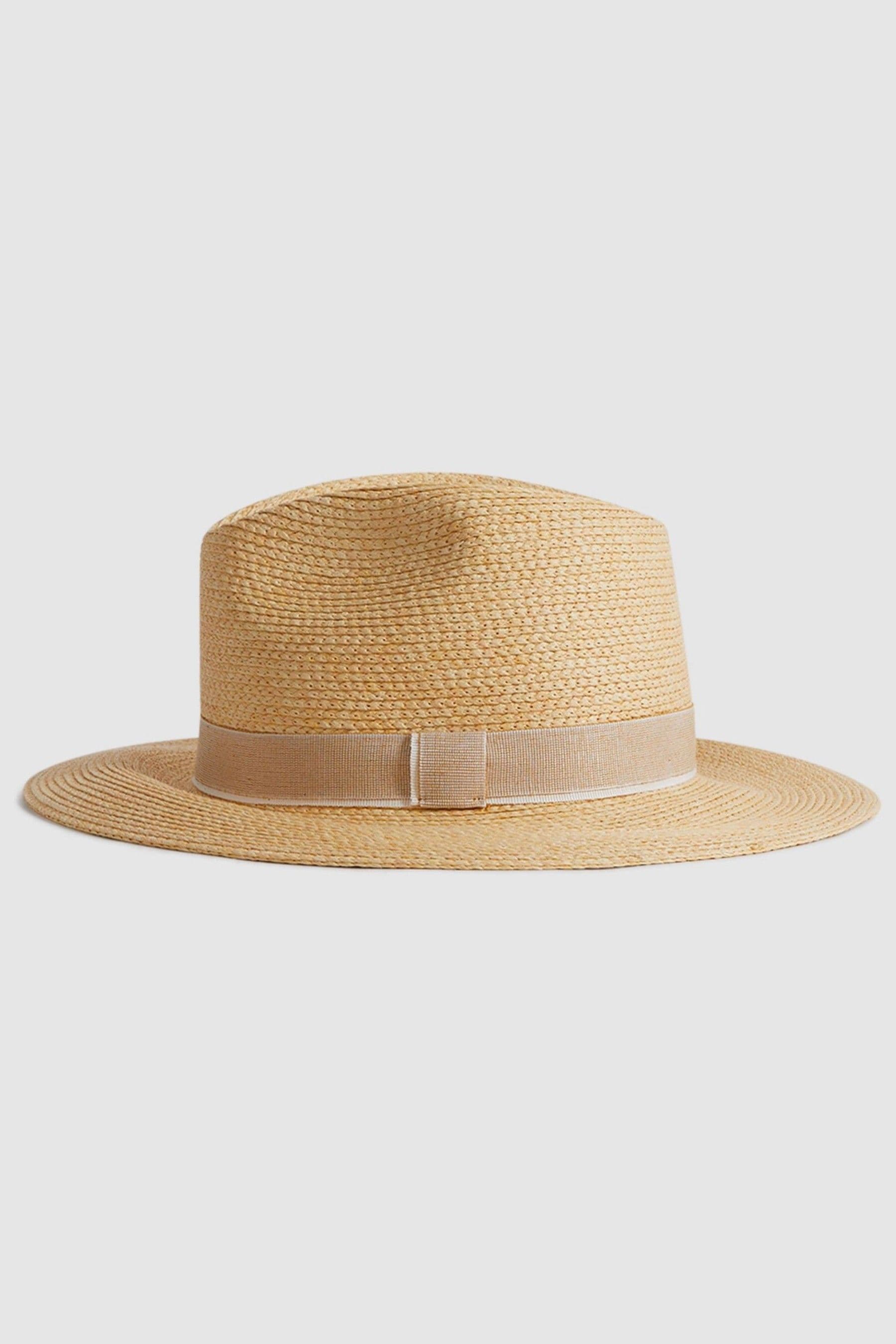 Shop Reiss Natural Raffia Short Brim Sun Hat