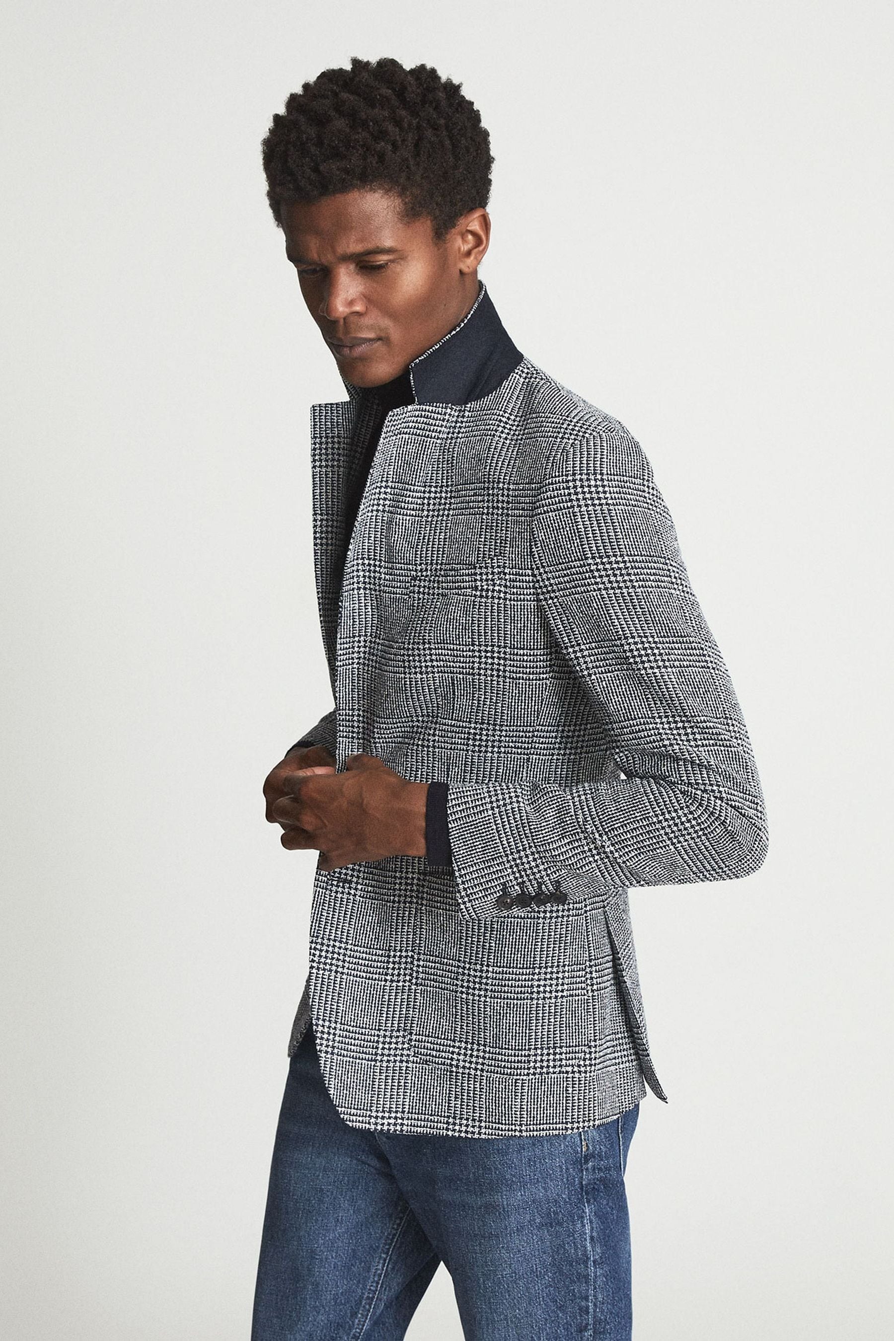 Mens patterned blazer on sale