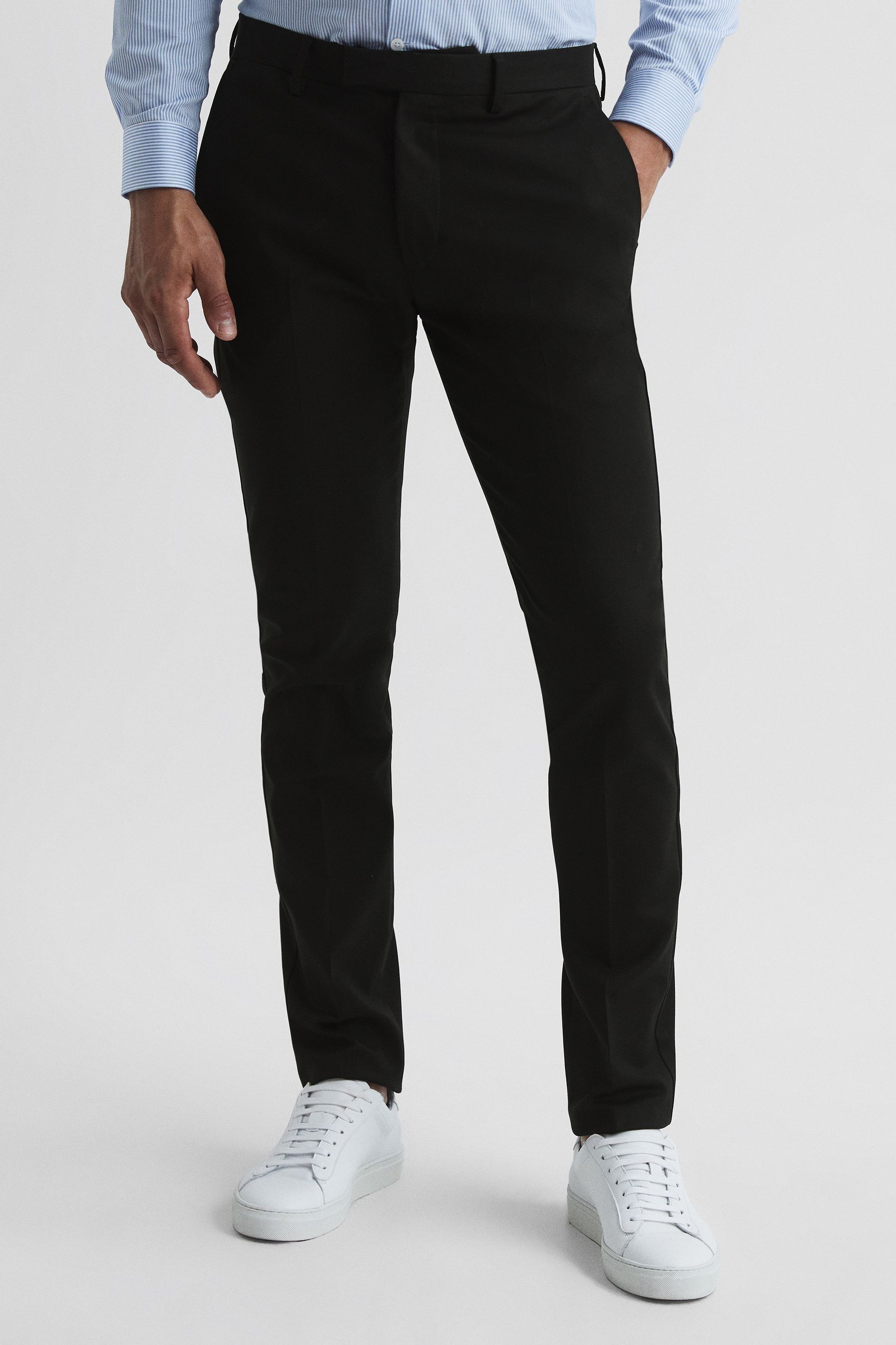 Reiss Black Slim Fit Chinos