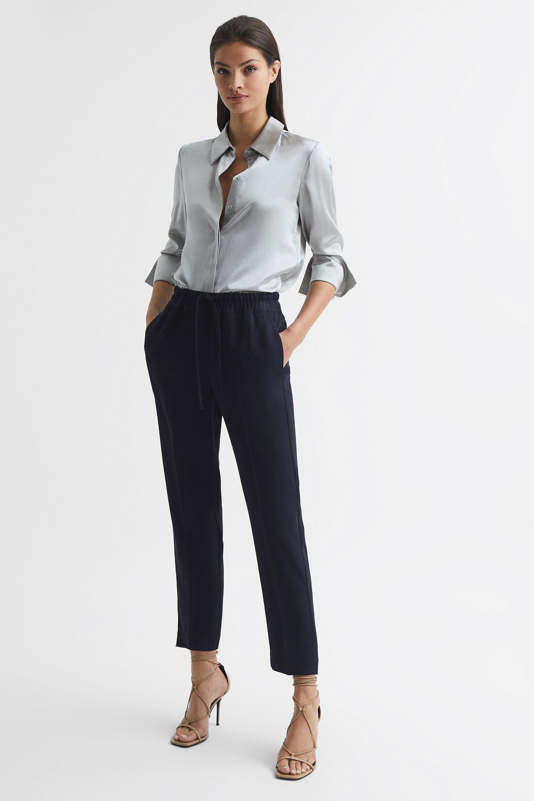 Hailey - Navy Pull On Trousers