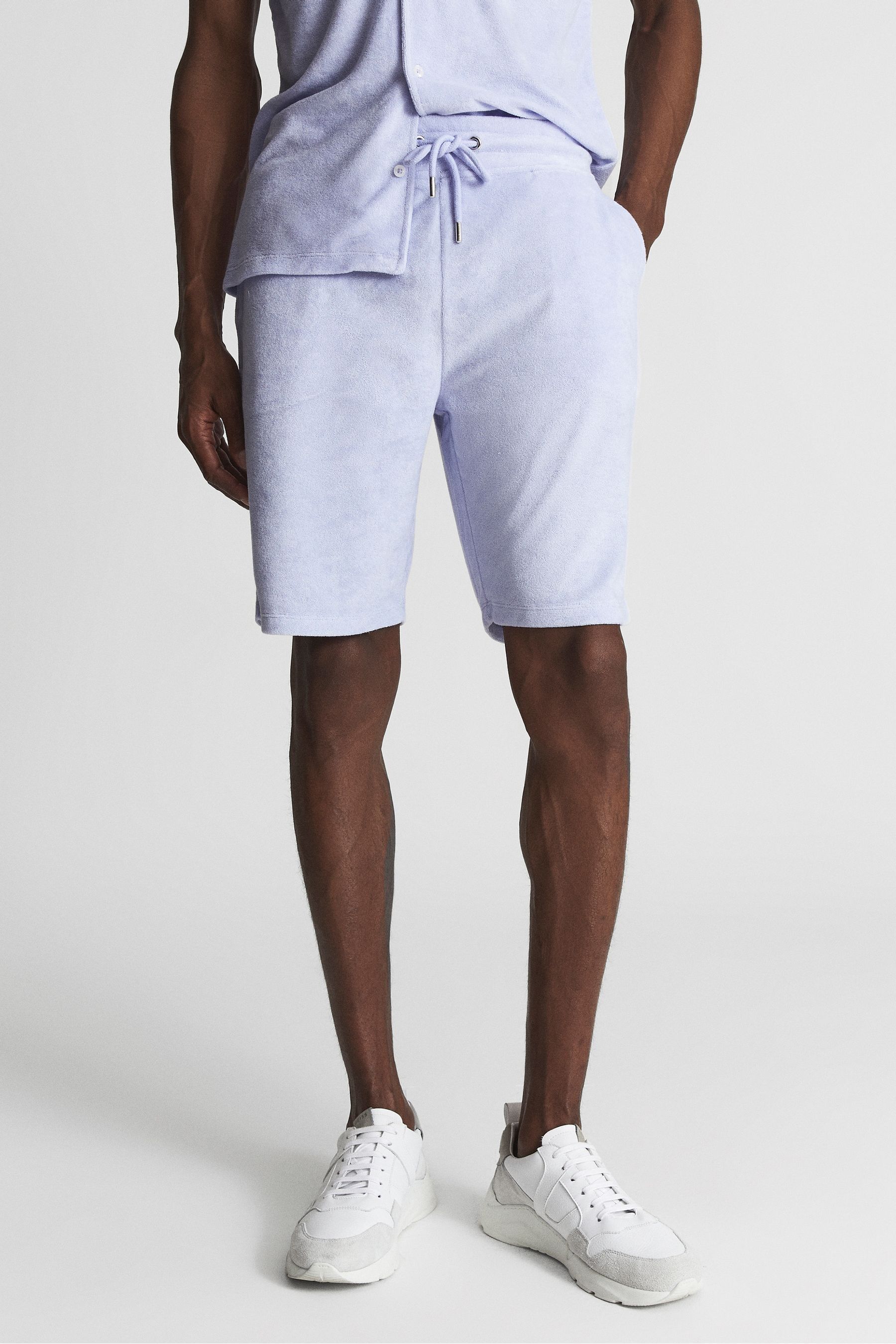 Eddie - Lilac Towelling Shorts