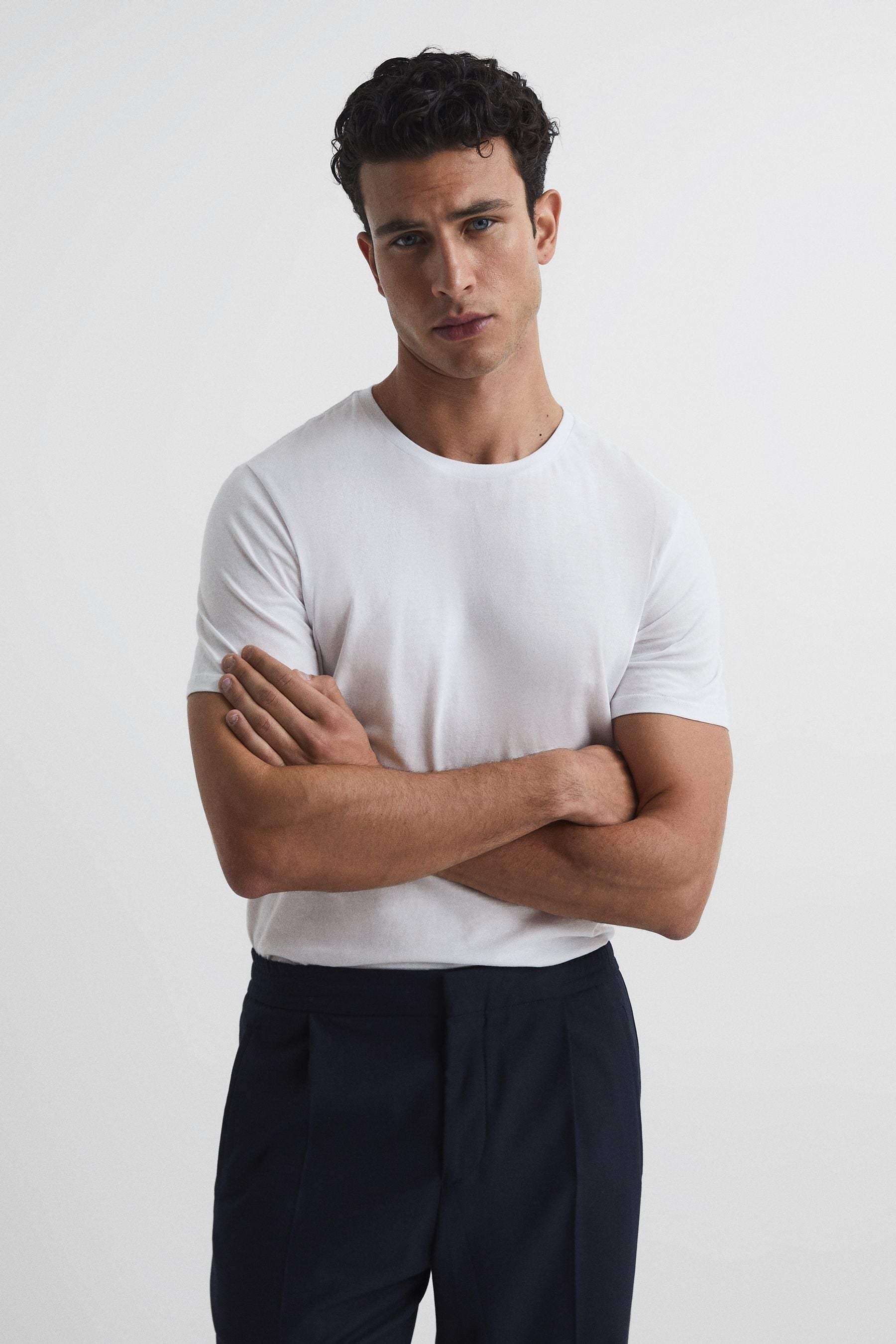 Reiss Set Of 3 Crewneck T-shirt In White
