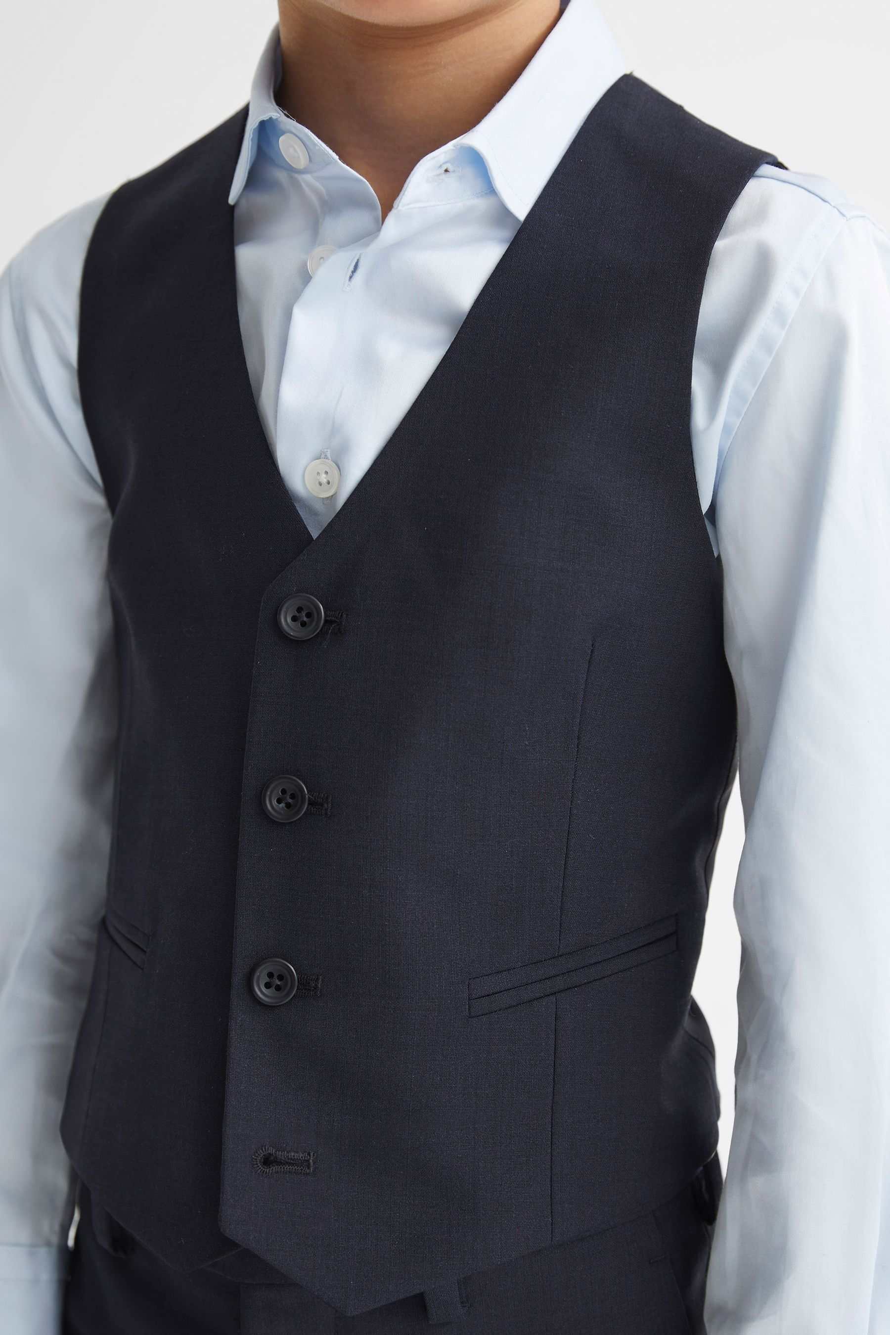 Reiss Navy 4-9 Yrs Modern Fit Waistcoat In Navy