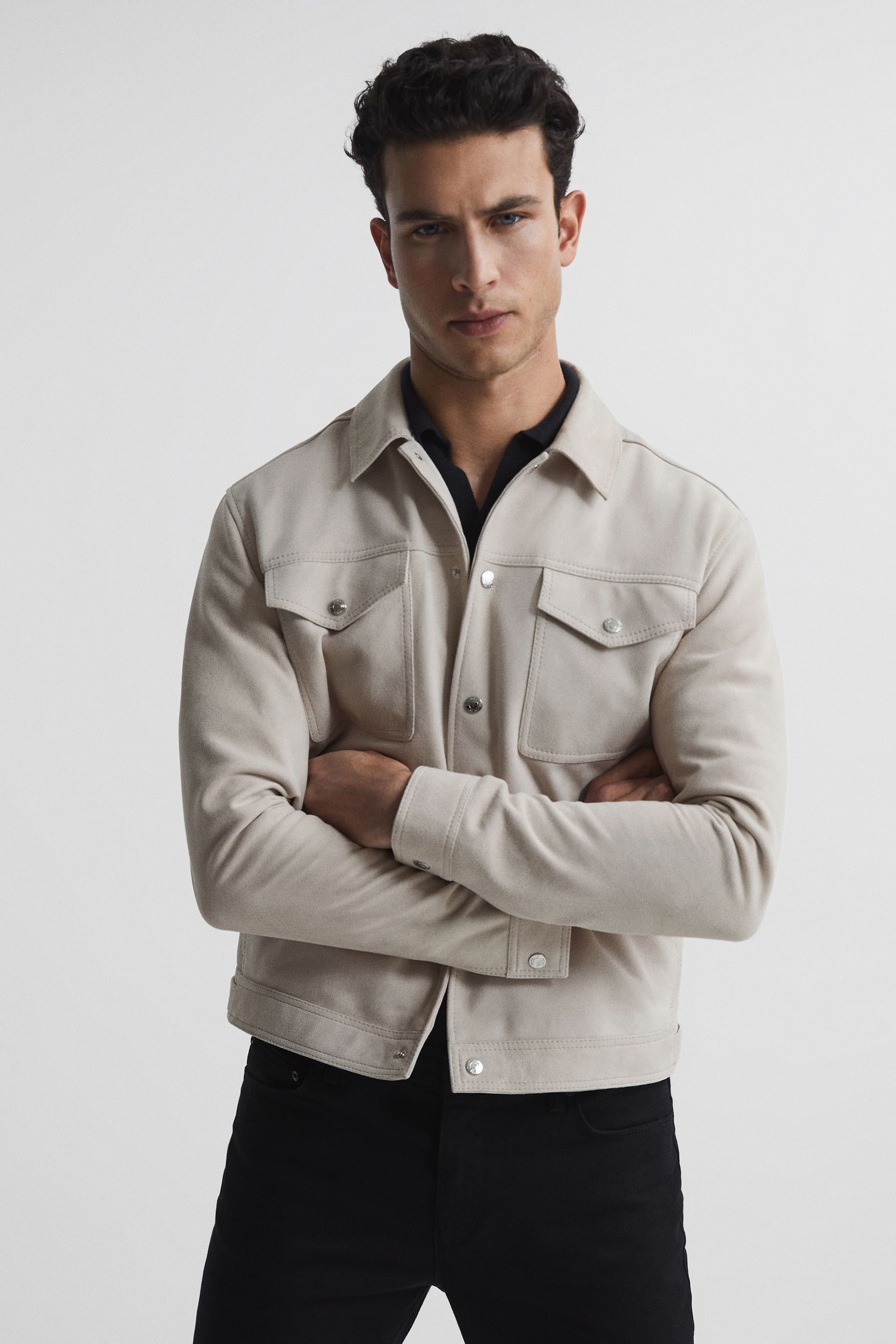 Reiss aries top suede jacket