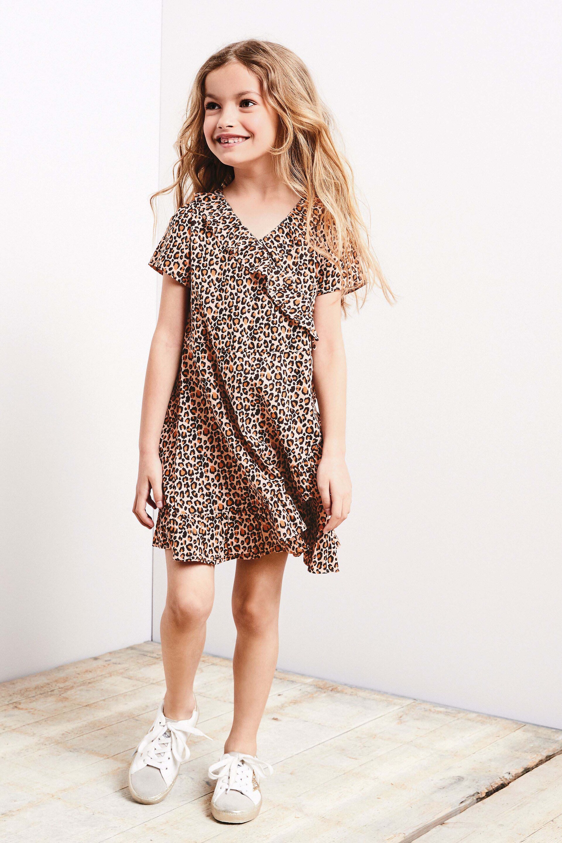 next girls leopard print dress