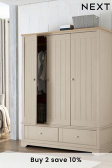 Stone Hampton Country Luxe Painted Oak Triple Wardrobe (101909) | £1,450