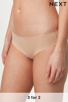 Nude Brazilian No VPL Scallop Edge Knickers (102126) | £8