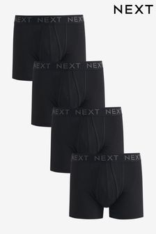Black A-Front Boxers Four Pack (102267) | £22