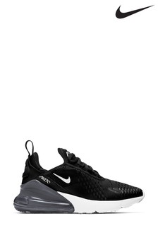 Nike Black/White Air Max 270 Youth Trainers (102725) | £90