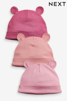 3 Pack Baby Beanie Hats (0-18mths)