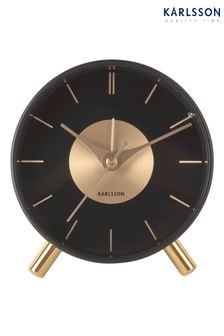 Karlsson Black Gold Disc Alarm Clock
