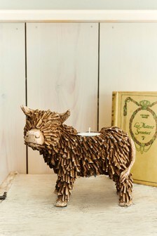Brown Hamish The Highland Cow Tealight Holder