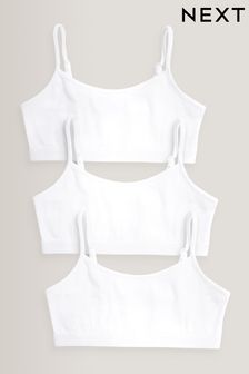 White 3 Pack Strappy Crop Tops (5-16yrs) (117841) | £9.75 - £13.75