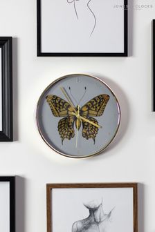 Jones Clocks Gold Academy Gold Butterfly Wall Clock