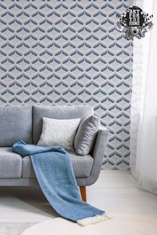 Geometric Wallpaper | Grey & Blue Geometric Wallpaper | Next UK