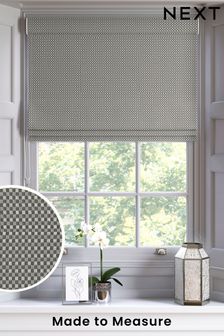 Grey Chenille Square Made To Measure Roman Blind
