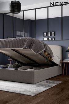 Simple Contemporary Silver Grey Matson Upholstered Ottoman Bed Frame (127638) | £575 - £775