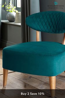 Margot Casual Chair in Crimson Velvet Fabric by Bentley Designs