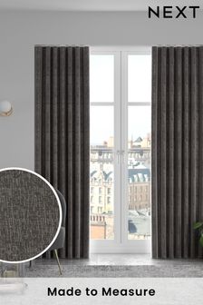 French Grey Chenille Made To Measure Curtains