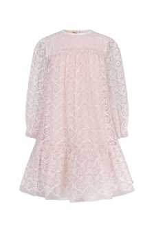 GUCCI Kids Baby Girls Pink Tulle Embroidered Dress