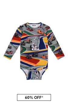 Molo Baby Boys Multi-Coloured Organic Cotton Full Speed Bodysuit