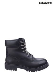 womens black leather timberland boots