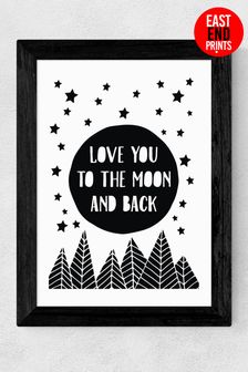 East End Prints Black To The Moon Print (136000) | £45 - £120