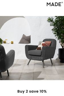 MADE.COM Dark Grey Jonah Garden Armchair Polyrattan (138679) | £549