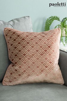 Riva Paoletti Blush Pink Avenue Geometric Polyester Filled Cushion