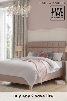 Huxley Dark Blush Pink Holton Upholstered Bed Frame
