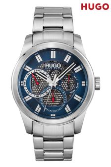 Hugo Skeleton Stainless Steel Bracelet	Silver Watch