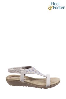 Fleet & Foster White Nicosia Slingback Sandals (148734) | £40