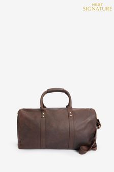 Brown Signature Oiled Leather Holdall (161188) | £130
