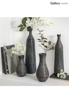Gallery Home Grey Large Oakdale Fluted Vase