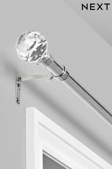 Brushed Silver Brushed Silver Extendable Isabel 19mm Curtain Pole Kit (162515) | £30 - £40