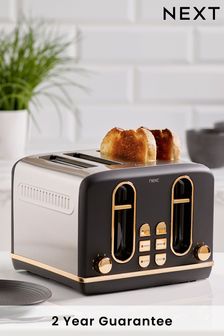 Black/Copper Electric 4 Slot Toaster
