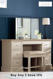 Stone Hampton Painted Oak Collection Luxe Storage Console Dressing Table (170587) | £875