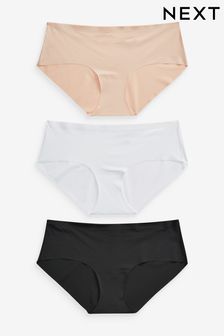 Black/White/Nude Short No VPL Knickers 3 Pack (170749) | £16